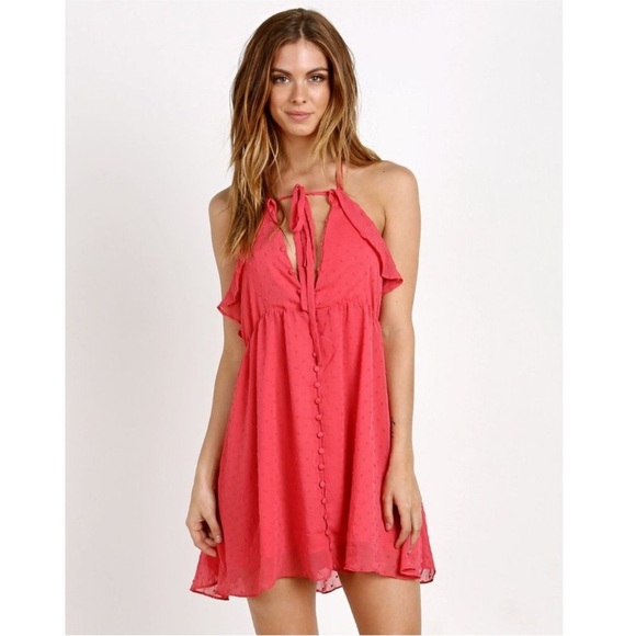 NWT For Love & Lemons Tarta Tank Dress in Flamingo - Picture 3 of 13